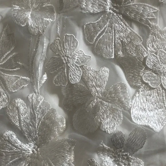 Lulu's White Floral Lace Square-Neck Mini Dress - Picture 3 of 4